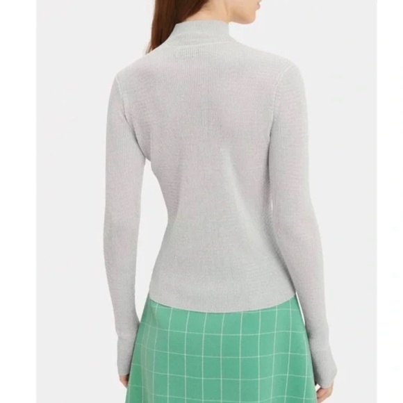 NWT Rag & Bone Raina Turtleneck Sweater in Silver - S with defects - Picture 3 of 13